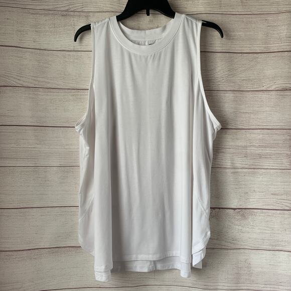 Tek Gear White Sleeveless Active Shirt or Tank Top Crew Neck Size 1X - Picture 1 of 15